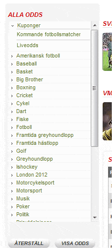Ladbrokes utbud