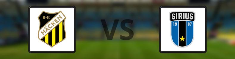 BK Häcken - Sirius odds, speltips, resultat i Allsvenskan