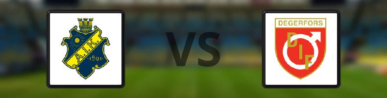 AIK - Degerfors IF odds, speltips, resultat i Allsvenskan