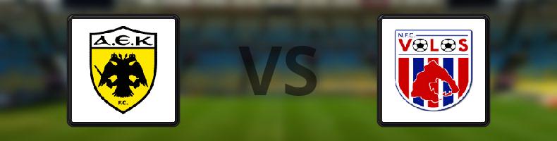 AEK Aten - Volos FC odds, speltips, resultat i Grekiska Superligan