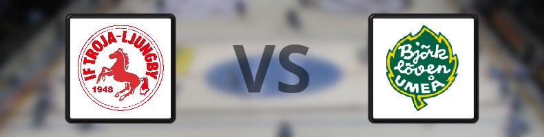 Troja/Ljungby - Björklöven odds, speltips, resultat i HockeyAllsvenskan
