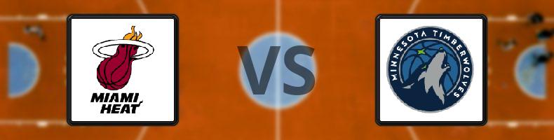 Miami Heat - Minnesota Timberwolves odds, speltips, resultat i NBA