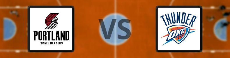 Portland Trail Blazers - Oklahoma City Thunder odds, speltips, resultat i NBA