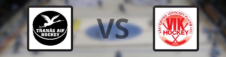 Tranås AIF IF - Västerviks IK odds, speltips, resultat i HockeyEttan
