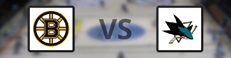 Boston Bruins - San José Sharks odds, speltips, resultat i NHL