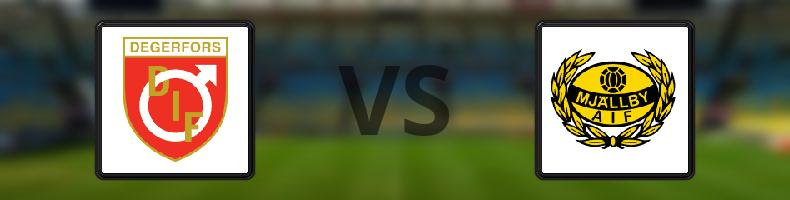 Degerfors IF - Mjällby AIF odds, speltips, resultat i Allsvenskan