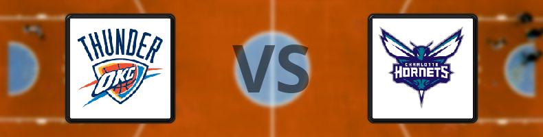 Oklahoma City Thunder - Charlotte Hornets odds, speltips, resultat i NBA