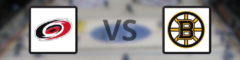 Carolina Hurricanes - Boston Bruins odds, speltips, resultat i NHL