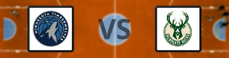 Minnesota Timberwolves - Milwaukee Bucks odds, speltips, resultat i NBA