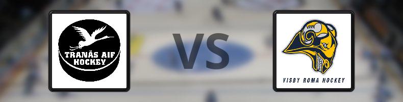 Tranås AIF IF - Visby/Roma HK odds, speltips, resultat i HockeyEttan