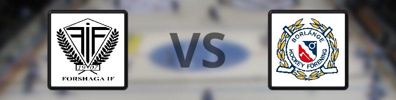 Forshaga IF - Borlänge HF odds, speltips, resultat i HockeyEttan