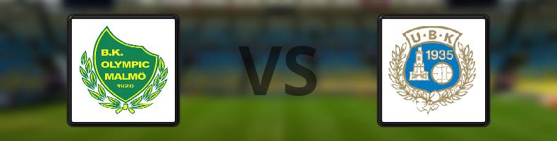BK Olympic - Utsiktens BK odds, speltips, resultat i Division 1