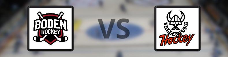 Bodens HF - IF Vallentuna BK odds, speltips, resultat i HockeyEttan