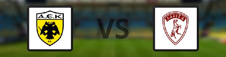 AEK Aten - Larissa odds, speltips, resultat i Grekiska Superligan