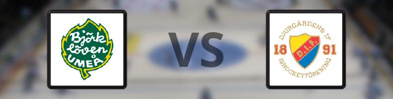 Björklöven - Djurgården odds, speltips, resultat i SHL