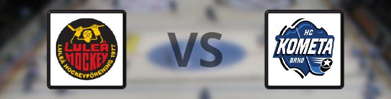 Luleå - Kometa Brno odds, speltips, resultat i CHL