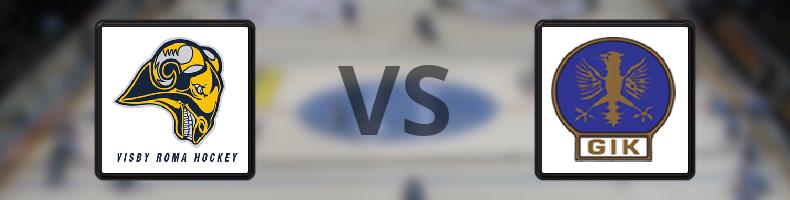 Visby/Roma HK - Grums IK Hockey odds, speltips, resultat i HockeyEttan