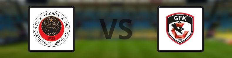 Gençlerbirligi - Gazişehir Gaziantep odds, speltips, resultat i Süper Lig