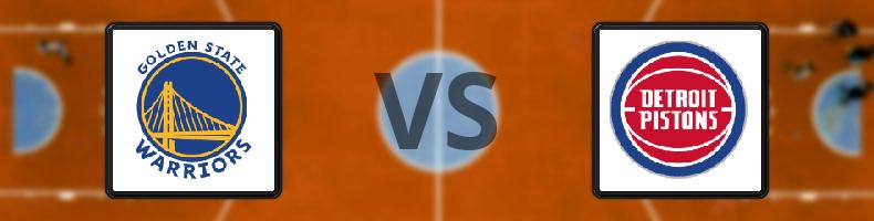Golden State Warriors - Detroit Pistons odds, speltips, resultat i NBA