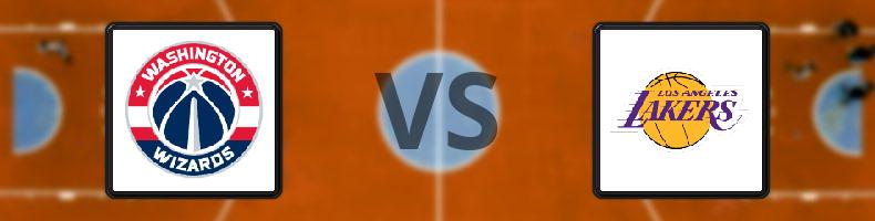 Washington Wizards - Los Angeles Lakers odds, speltips, resultat i NBA