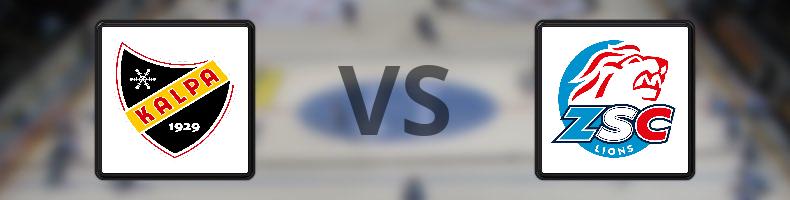 KalPa - ZSC Lions odds, speltips, resultat i CHL