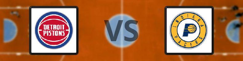 Detroit Pistons - Indiana Pacers odds, speltips, resultat i NBA