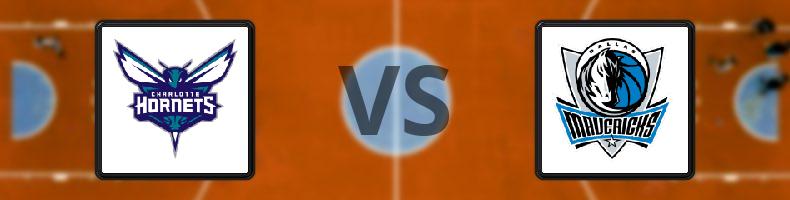 Charlotte Hornets - Dallas Mavericks odds, speltips, resultat i NBA