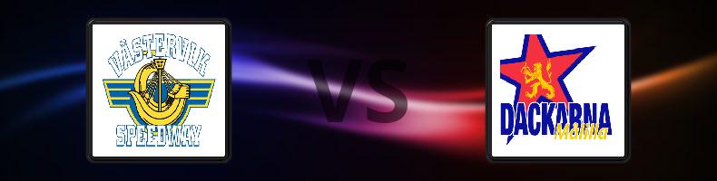Västervik - Dackarna odds, speltips, resultat i Elitserien Speedway