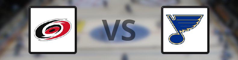 Carolina Hurricanes - St Louis Blues odds, speltips, resultat i NHL
