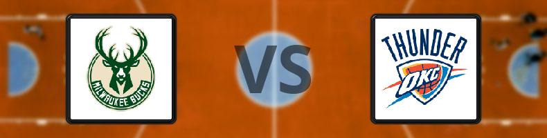 Milwaukee Bucks - Oklahoma City Thunder odds, speltips, resultat i NBA