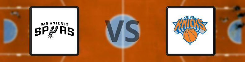 San Antonio Spurs - New York Knicks odds, speltips, resultat i NBA