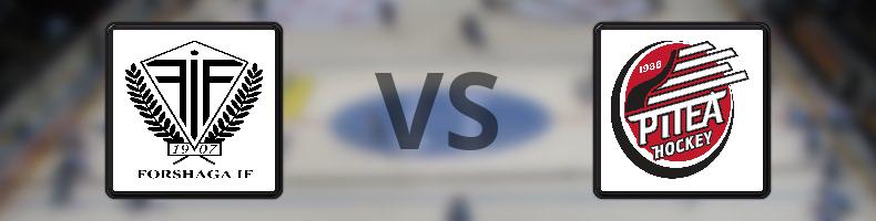 Forshaga IF - Piteå HC odds, speltips, resultat i HockeyEttan