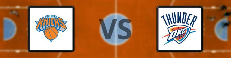New York Knicks - Oklahoma City Thunder odds, speltips, resultat i NBA
