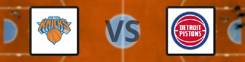 New York Knicks - Detroit Pistons odds, speltips, resultat i NBA