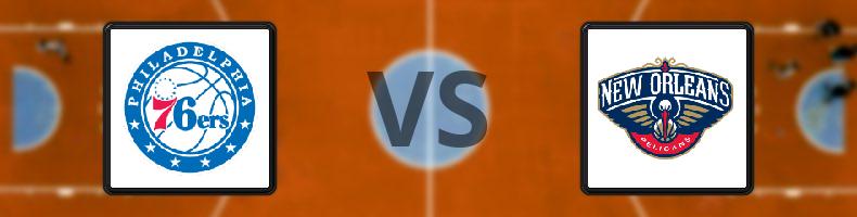 Philadelphia 76ers - New Orleans Pelicans odds, speltips, resultat i NBA