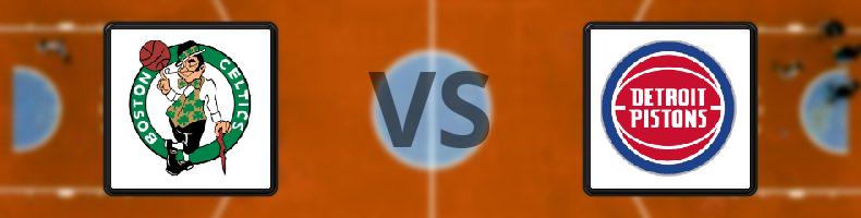 Boston Celtics - Detroit Pistons odds, speltips, resultat i NBA