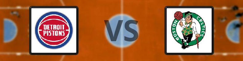 Detroit Pistons - Boston Celtics odds, speltips, resultat i NBA