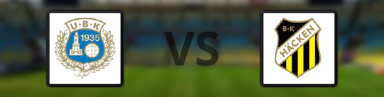 Utsiktens BK - BK Häcken odds, speltips, resultat i Svenska Cupen