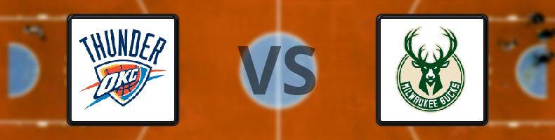 Oklahoma City Thunder - Milwaukee Bucks odds, speltips, resultat i NBA