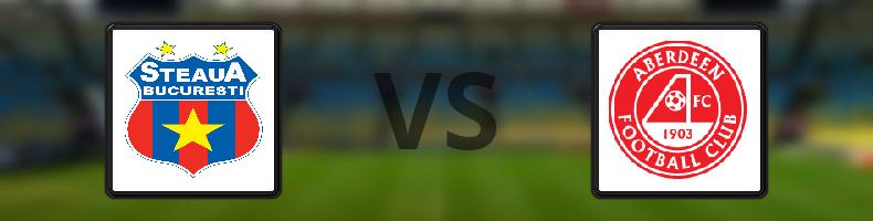 Steaua Bukarest - Aberdeen odds, speltips, resultat i Europa League