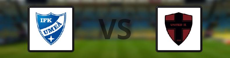 Umeå FC - Nordic United odds, speltips, resultat i Division 1