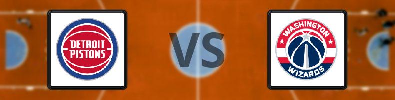 Detroit Pistons - Washington Wizards odds, speltips, resultat i NBA