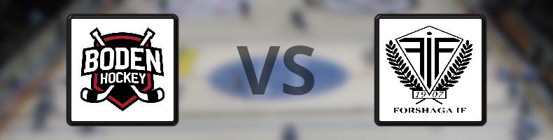 Bodens HF - Forshaga IF odds, speltips, resultat i HockeyEttan