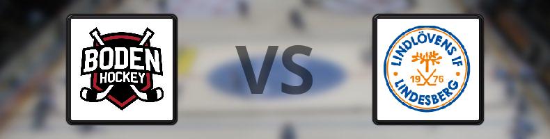 Bodens HF - Lindlövens IF odds, speltips, resultat i HockeyEttan