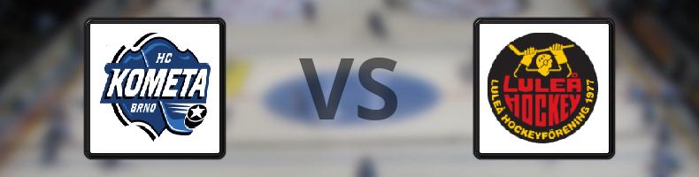 Kometa Brno - Luleå odds, speltips, resultat i CHL