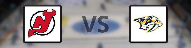New Jersey Devils - Nashville Predators odds, speltips, resultat i NHL