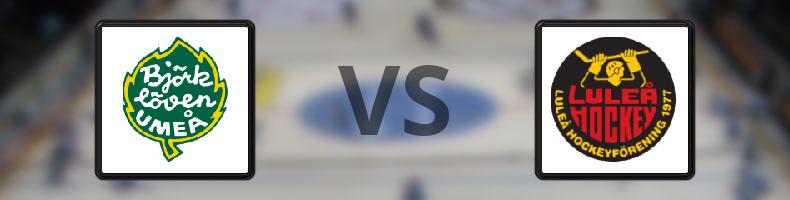 Björklöven - Luleå odds, speltips, resultat i SHL