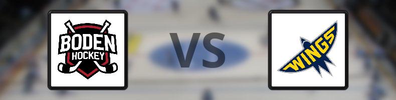 Bodens HF - Wings HC Arlanda odds, speltips, resultat i HockeyEttan
