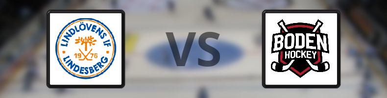 Lindlövens IF - Bodens HF odds, speltips, resultat i HockeyEttan