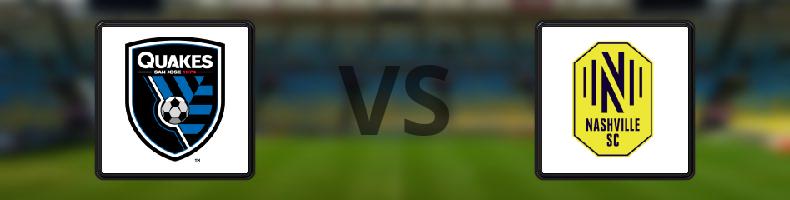 San Jose Earthquakes - Nashville odds, speltips, resultat i MLS